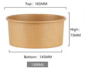 Kraft Paper bowl 1300ml