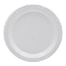 9" Plastic Plate White (50PCS/PKT)