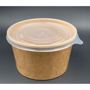 Kraft Paper Bowl Flat lids for 1500ml