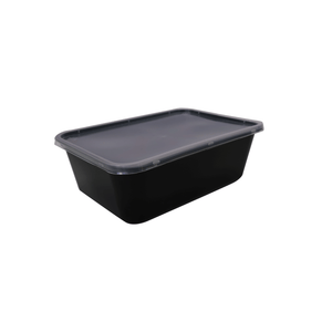 Black Rectangle 1000 ( 250pcs with lids/ctn)